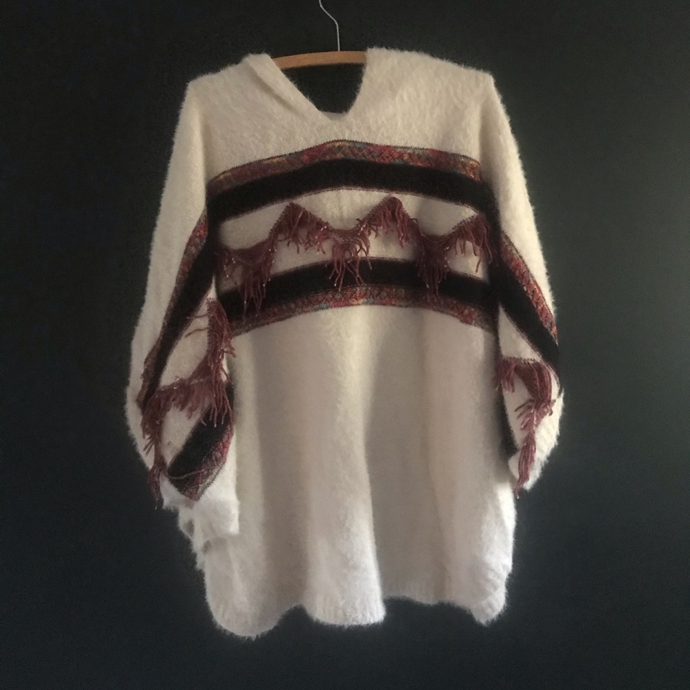 Shawl pullover with hood